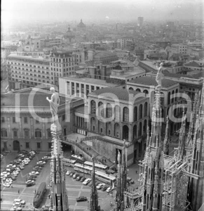 Fotografia d epoca originale 1971 MILANO Panorama della città dalle guglie del Duomo NEGATIVO ORIGINALE 1