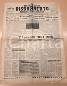 Giornale, rivista storica 1952 NUOVO RISORGIMENTO Medaglia d argento a Cervarolo paese martire 1