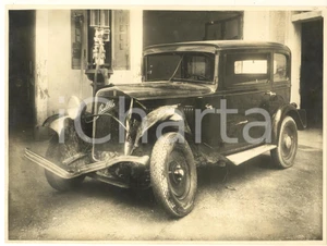 Fotografia d epoca originale 1935 ca AUTOMOBILISMO PADOVA  FIAT 508 Balilla incidentata Foto GISLON 24x18 1