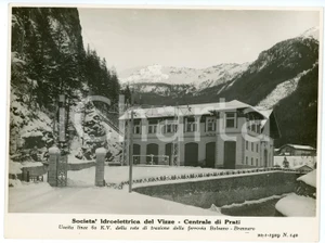 Fotografia d epoca originale 1929 PRATI  WIESEN Società idroelettrica del Vizze  Rete ferrovia BRENNERO 1