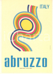 Cartolina originale da collezione 1975 ca REGIONE ABRUZZO Cartolina pubblicitaria SETTORE TURISMO FG NV 1