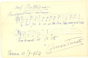Autografo originale 1954 Luigi FERRARI TRECATE compositore  1942 Walter GIESEKING AUTOGRAFI 1