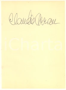 Autografo originale 1980 ca  MUSICA  Claudio ARRAU pianista  AUTOGRAFO 1