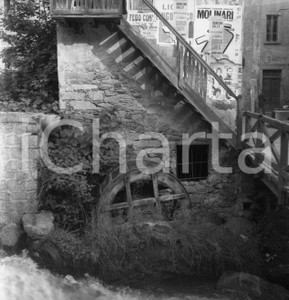 Fotografia d epoca originale 1966 PONTE DI LEGNO Mulino ad acqua con una ruota a pale NEGATIVO ORIGINALE 1 1