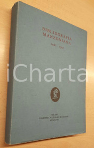 Libro, pubblicazione d epoca 1998 Bibliografia manzoniana 19801995 Ed. MILANO Biblioteca BRAIDENSE 2 1