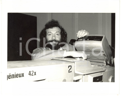 1985 ca MUSICA Ritratto del cantante francese ANTOINE - Foto VINTAGE 25x20 cm