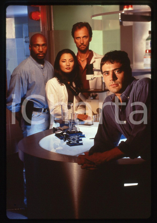 35mm vintage slide* 1996 serie tv The burning zone -  il cast