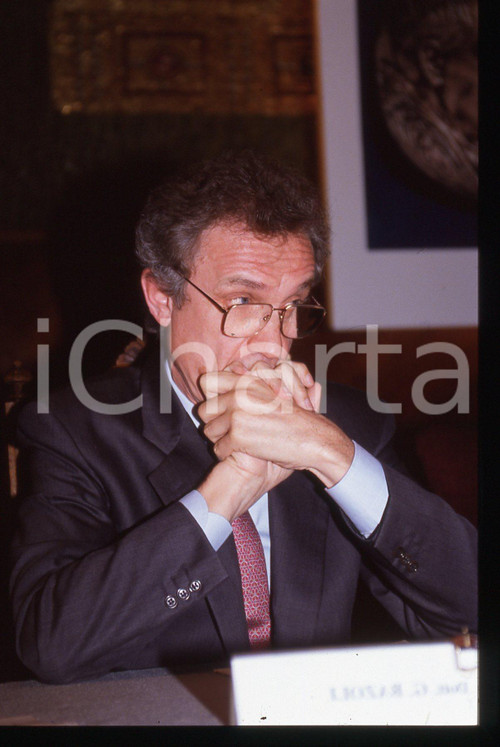 35mm vintage slide* 1990ca Giovanni BAZOLI Ritratto del Presidente Ambroveneto 