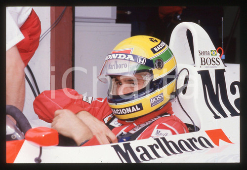 35mm vintage slide* 1988 Ayrton SENNA a bordo della MCLAREN MP 4/4 (3)