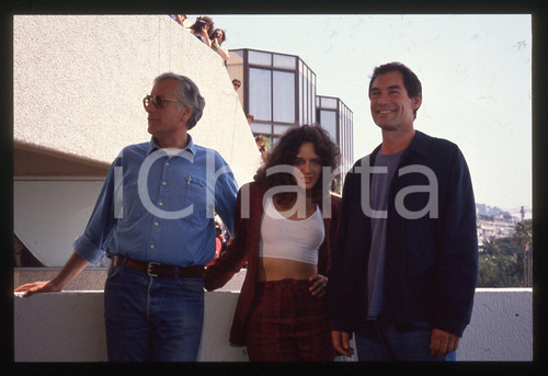 35mm vintage slide* 1990 CANNES Valeria GOLINO Timothy DALTON e Axel CORTI
