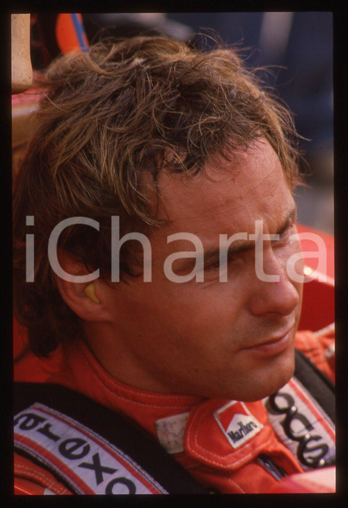 35mm vintage slide* 1988 MONZA - Gerhard BERGER ritratto del pilota FERRARI (2)