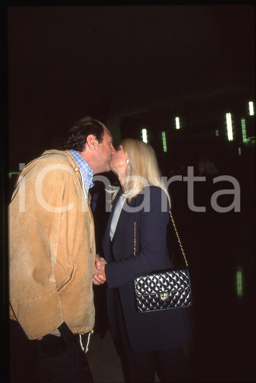 35mm vintage slide* 1990ca TELEVISIONE Raffaella CARRA' e Stefano MASCIARELLI *