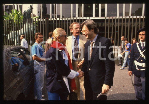 35mm vintage slide* 1990ca ROMA Raffaella CARRA' con Vittorio SGARBI (5)