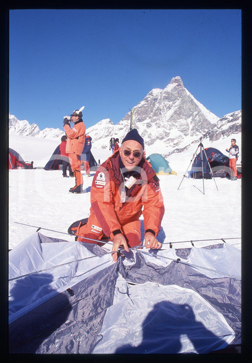 35mm vintage slide* 2001 CERVINIA Amedeo DI SAVOIA preparazione per POLO NORD 16