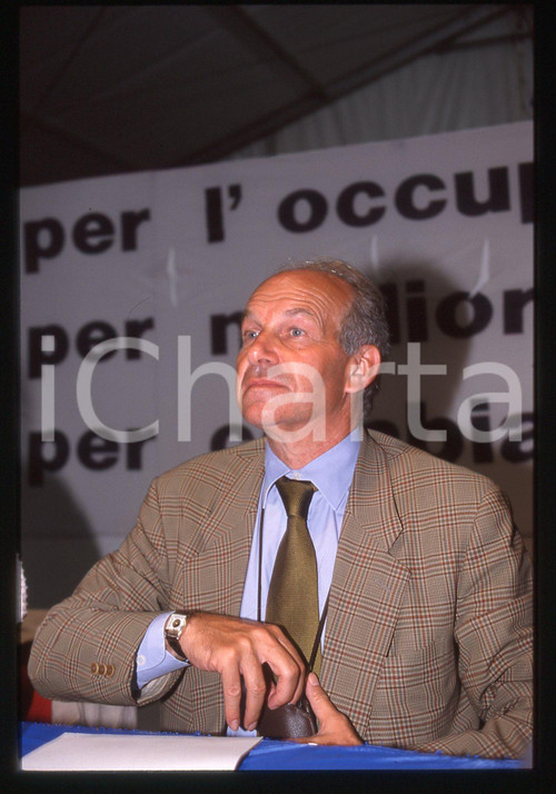 35mm vintage slide* 1998 PRC Fausto BERTINOTTI Ritratto Segretario di Partito 11