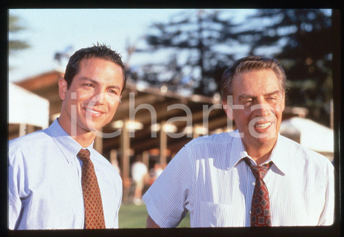 35mm vintage slide* 1995ca LAW & ORDER Benjamin BRATT Jerry ORBACH in una scena