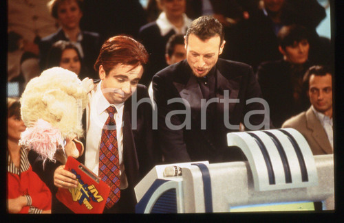 35mm vintage slide* 1998 ITALIA 1 AMADEUS e Dario BALLANTINI a IL QUIZZONE 