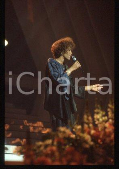 Whitney HOUSTON - SANREMO American singer & actress 1987 * 35mm vintage slide 69