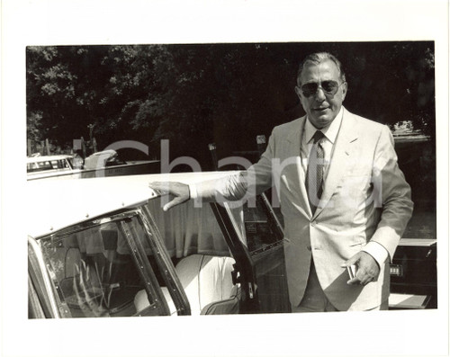 1987 VENEZIA Mostra del Cinema - Arrivo di Biagio AGNES su un motoscafo (2) Foto