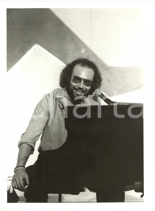 1985 ca ITALIA MUSICA - Ritratto di Antonello VENDITTI al pianoforte *Foto 
