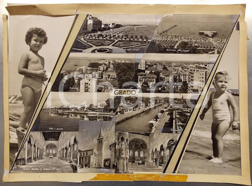 1960 ca GRADO (GO) Vedutine - Bozzetto preparatorio per cartolina 47x35 cm