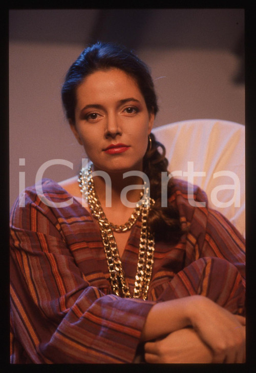 35mm vintage slide* 1985ca ITALIA SERA RAI 1 ritratto di Laura LATTUADA (1)
