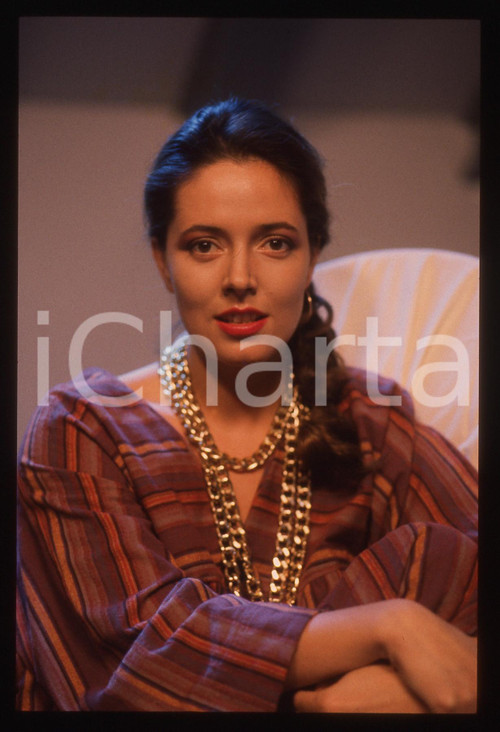 35mm vintage slide* 1985ca ITALIA SERA RAI 1 ritratto di Laura LATTUADA (2)