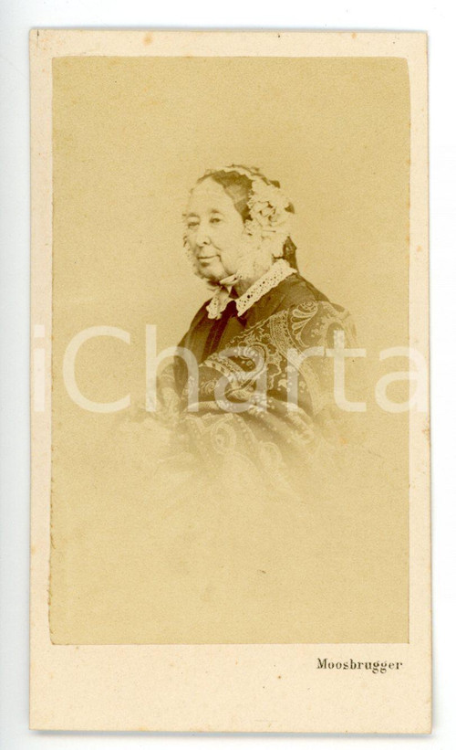 1862 NICE (F) Ritratto di anziana donna con cuffietta in pizzo *Foto MOOSBRUGGER