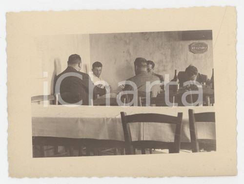 1936 ASIAGO (?) Reduci 31° Artiglieria in trattoria -Partita a carte *Foto 12x8