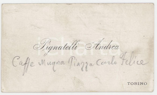 1940 ca TORINO - Andrea PIGNATELLI Caffè MOGNA - Biglietto da visita