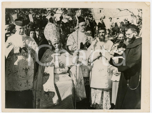 1954 NAZARETH - Patriarca Alberto GORI durante centenario Immacolata Concezione