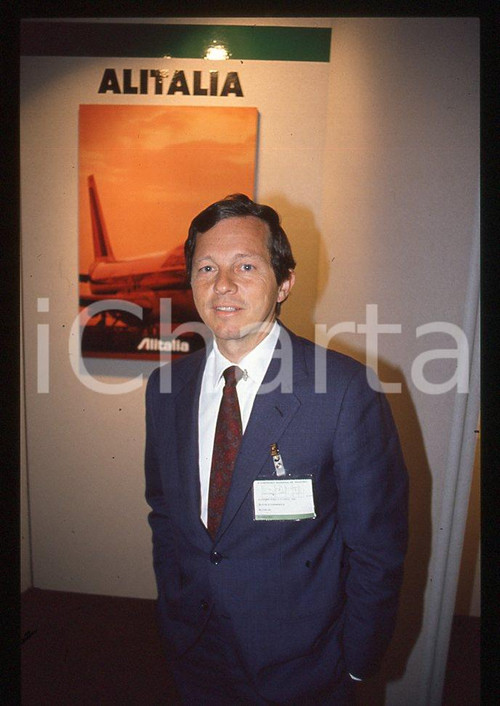 35mm vintage slide*1989 Giovanni BISIGNANI consiglio direttivo Alitalia 6