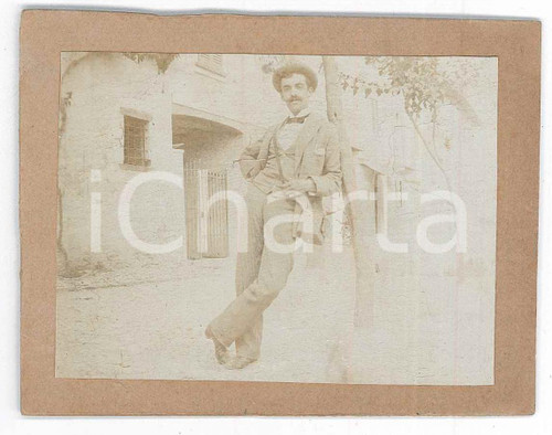 1910 ca ITALIA Giovane uomo con tascapane - Foto VINTAGE 9x7 cm