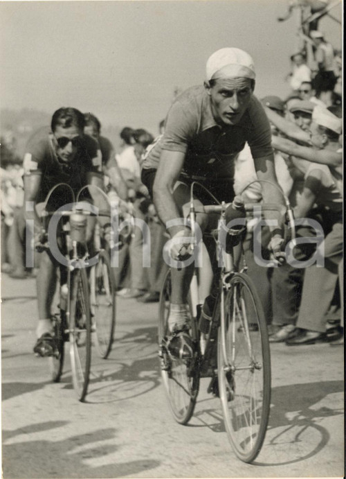 1955 CICLISMO GIRO DI LOMBARDIA Pasquale FORNARA e Ferdi KUBLER in gara - Foto