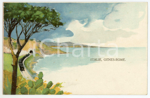 1900 ca ITALIE Genes - Rome CHEMINS DE FER ILLUSTRÉS Carte Postale FP NV  Cartolina postale d'epoca, non viaggiata.CONDIZIONI: FAIRFORMATO: FP    originale e autentica 1