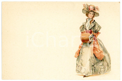 1900 ca BELGIUM Lady with a fur muff - Postcard De Ricker & Mendel  Cartolina postale d'epoca, non viaggiata.CONDIZIONI: GFORMATO: FPEDITORE: De Ricker &amp; Mendel - Bruxelles    originale e autentica 1
