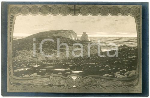 1914 Artist FIDUS Hugo HÖPPENER  - "Kuste von Kareol" - Postcard  Cartolina d'epoca, non viaggiata. GOOD/buono  Formato: 14x9 cm originale e autentica 1