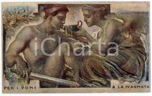 1915 ca WW1 Artista SIVIERO Per i doni alla IV Armata - Cartolina ILLUSTRATA FP  Cartolina d'epoca, non viaggiata. FAIR/discreto Lievi smussature agli angoli Formato: FP originale e autentica 1
