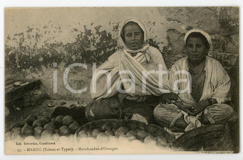 1920 ca MAROC ScÃ¨nes et types - Marchandes d'Oranges - Carte postale FP NV  Cartolina postale d'epoca, non viaggiata.CONDIZIONI: FAIRFORMATO: FP    originale e autentica 1