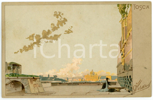 1902 TOSCA di Giacomo PUCCINI - Cartolina Illustrata RICORDI FP VG Cartolina postale d'epoca, viaggiata.CONDIZIONI: FAIRFORMATO: FP    originale e autentica 1