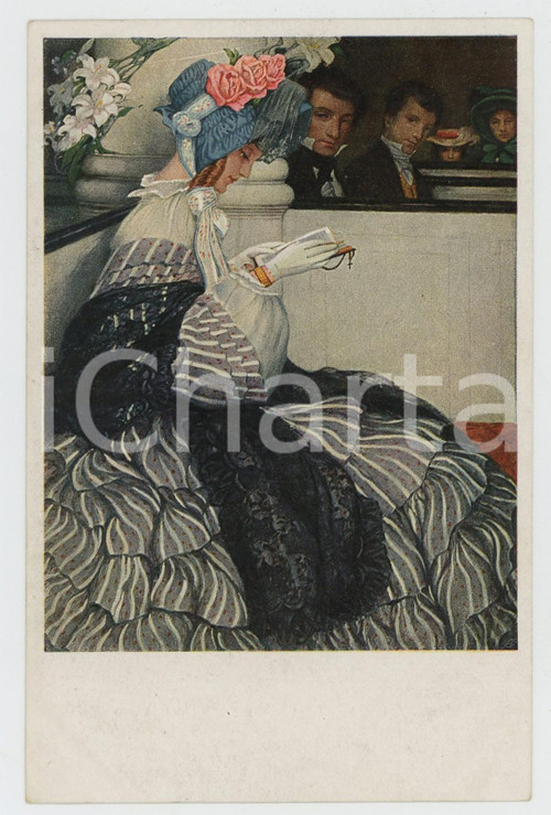1920 ca GERMANY (?) Young woman reading - Original old postcard  Cartolina postale d'epoca, scritta ma non viaggiata. GOOD/buono  Formato: 9x14 cm originale e autentica 1
