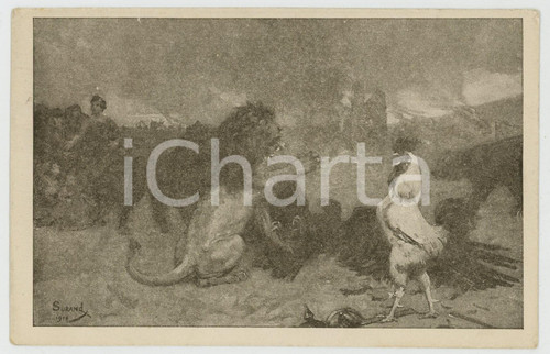1915 Artist Gustave SURAND Journée francaise du SECOURS NATIONALE Carte postale Cartolina d'epoca, NON viaggiata. FAIR/discreto Lievi smussature agli angoli Formato: FP originale e autentica 1