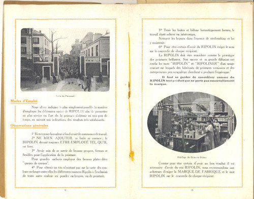 1913 Le RIPOLIN Peinture laquÃ©e - Opuscolo pubblicitario ILLUSTRATO Pubblicazione d'epoca, illustrata, con passamaneria originale.PAGINE: 27 POOR/danneggiato buone condizioni interne, ma profondi strappi alla copertina, fioriture e piccole mancanze Formato: 14x22 cm originale e autentica 1