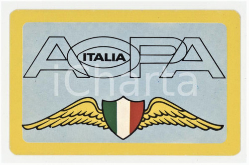 1979 AOPA ITALIA Tessera di Iginio GUAGNELLINI - 9x5 cm