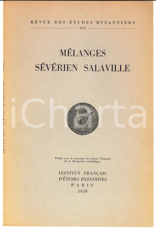 Libro, pubblicazione d epoca 1958 Enrica FOLLIERI Greco TES AMEINO MÃ©langes SÃ©vÃ©rien SALAVILLE 1