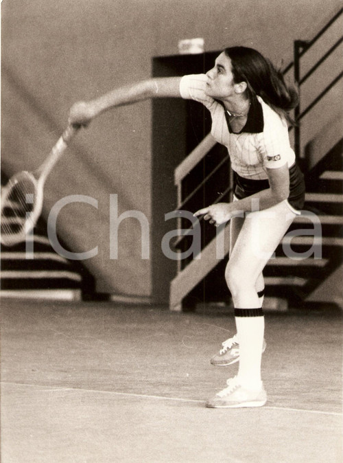 Fotografia d epoca originale 1980 ca TENNIS Allenamento di Sabina SIMMONDS Fotografia 1