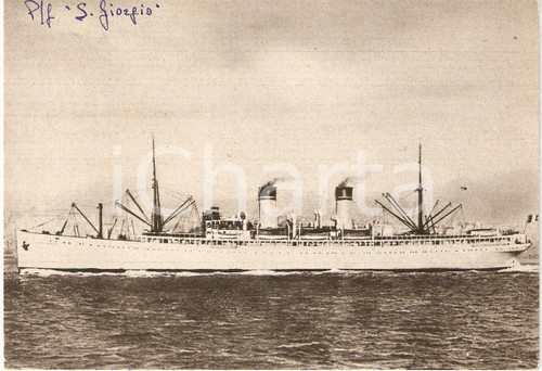 Cartolina originale da collezione 1952 TRIESTE LLOYD TRIESTINO Piroscafo SAN GIORGIO Marina Mercantile FG NV 1