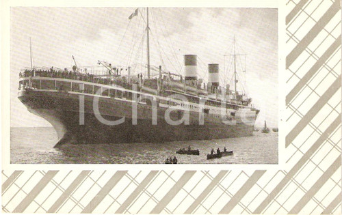 Cartolina originale da collezione 1925 ca MARINA MERCANTILE Nave AUGUSTUS Navigazione Generale Italiana FP NV 1