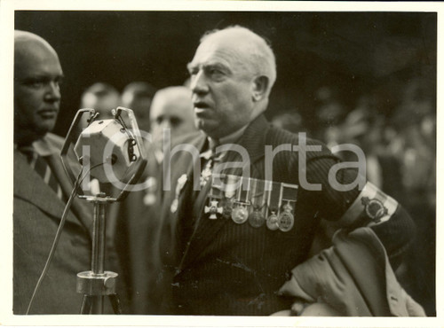 Fotografia d epoca originale 1936 PARIS Robert Alexander ROSS GÃ©nÃ©ral Anciens Combattants CANADIENS Photo 1