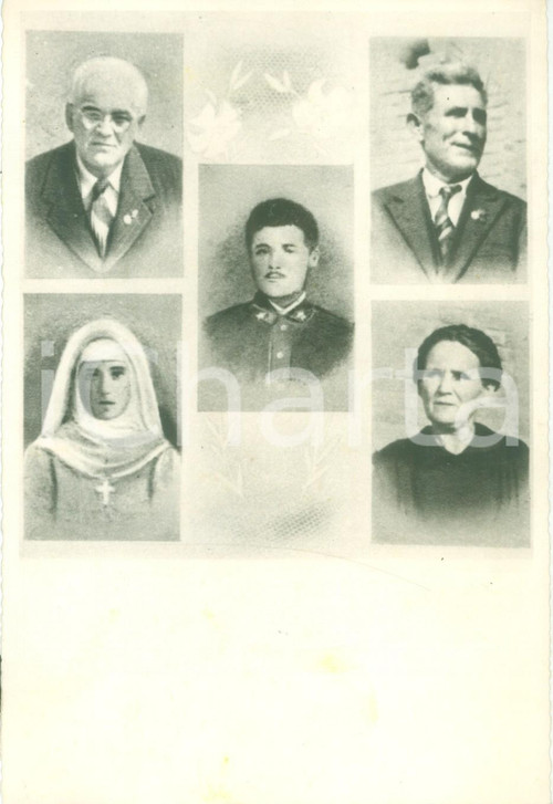 Fotografia d epoca originale 1950 ca NETTUNO RM I familiari di Santa Maria GORETTI Foto VENTRESCA 1